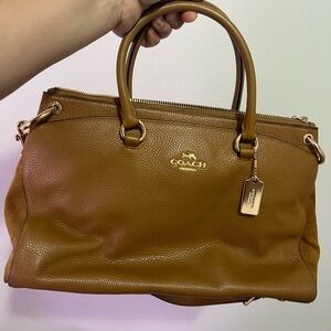 Coach tan satchel used